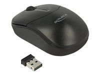 Myš - pravák a levák - optický - 3 tlačítka - bezdrátový - 2.4 GHz - bezdrátový přijímač USB - černá - maloobchod
