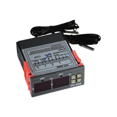 Digitální duální termostat - STC-3008 rozsah -55 ° C ~ 120 ° C, 12V DC, 1m kabel