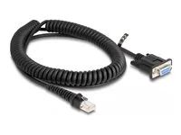 Coiled Cable RJ50 male to D-Sub 9 female