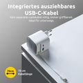 INTENSO W65ACIC GaN, USB-A/C, Nabíječka, 65W, bílá