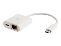 White - Síťový adaptér - USB-C - Gigabit Ethernet x 1 - bílá