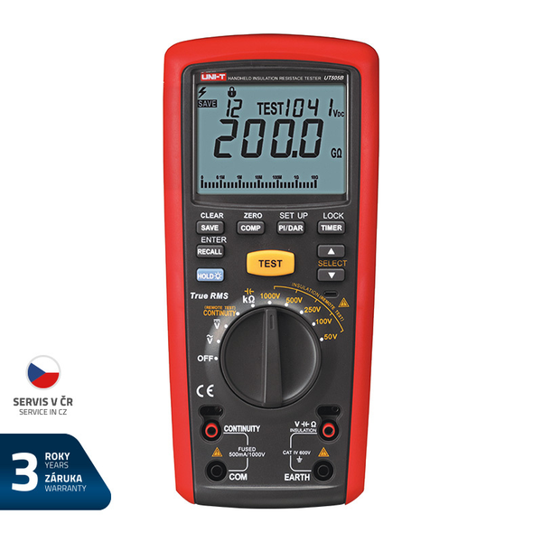 Tester izolačního odporu UNI-T UT505B