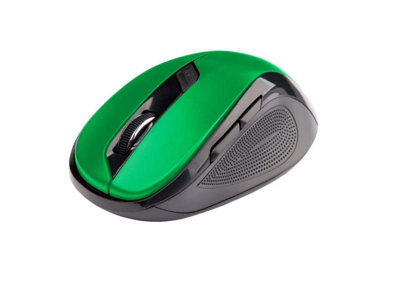 C-TECH Myš WLM-02/Ergonomická/Optická/Pro praváky/1 600 DPI/Bezdrátová USB/Černá-zelená