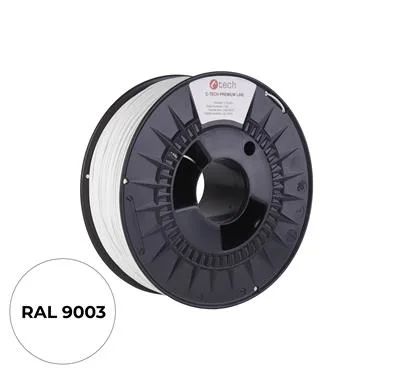 Tisková struna (filament) C-TECH PREMIUM LINE, ASA, dopravní bílá, RAL9003, 1,75mm, 1kg
