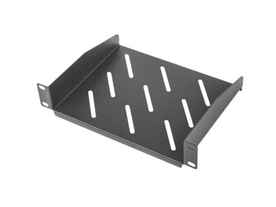 Lanberg 10" pevná police 1u/254x180mm max. nosnost do 20 kg černá