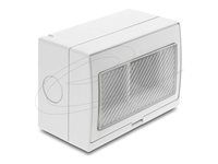 Delock - Easy 45 - socket-outlet housing - surface-mounted housing, IP55, waterproof - 4 modules - šedá