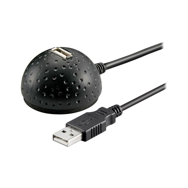 Kabel USB 2.0 GOOBAY prodlužovací s podstavcem na stůl, černý