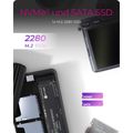 RAIDSONIC ICY Externí box M.2 NVMe/SATA, SD 4.0