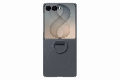 Samsung Silikonový magnetický kryt s držákem na prst pro Galaxy Z Flip8, Graphite