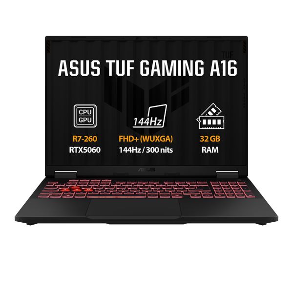 ASUS TUF Gaming A16/FA608UMI-TU193Z/R7-260/16"/WUXGA/32GB/1TB/RTX 5060/bez OS/Gray/2R
