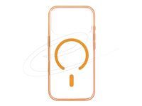 Delock - Ochranný kryt pro mobilní telefon - kompatibilita s MagSafe - termoplastický polyuretan (TPU), polykarbonát (PC) - pruhledná, oranžová, prusvitná - pro Apple iPhone 17 Pro