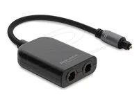 Delock - Digitální audio separátor (optický) - SPDIF - TOSLINK s piny (male) do TOSLINK se zdířkami (female) - 13 cm - černá