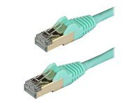 Category 6A - 26AWG (6ASPAT50CMAQ) - Patch kabel - RJ-45 (M) do RJ-45 (M) - 50 cm - STP - CAT 6a - provedení bez hrbolků - vodě - barva