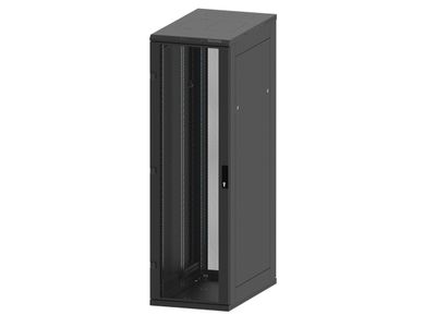 Stojanový rack 42U (š)600x(h)1000,před.i zad.perforované dveře černý