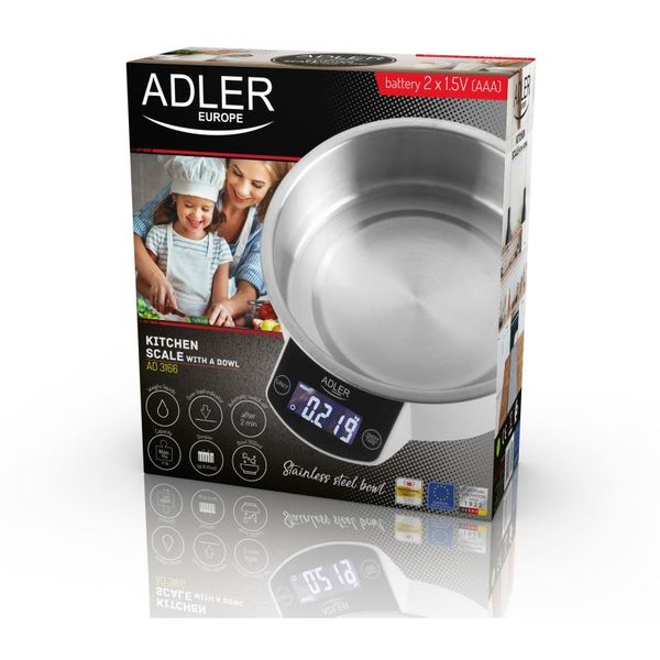 ADLER AD 3166, kuchyňská váha nerez