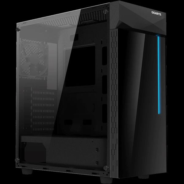 GIGABYTE AORUS C200/Midi Tower/Transpar./Černá