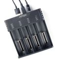 GEMBIRD Ni-MH + Li-ion Fast Battery Charger, černá
