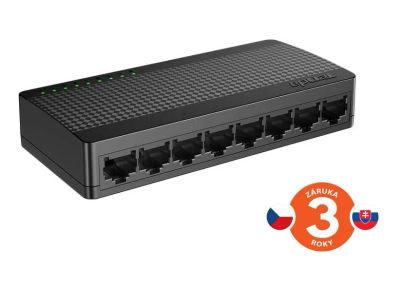 Tenda SG108M -  8x Gigabit Desktop Ethernet Mini  Switch, rychlosti 10/100/1000 Mb/s, 16Gb/s
