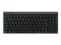 Klávesnice - technologie LIGHTSPEED - TKL - podsvícení - bezdrátový - 2.4 GHz, Bluetooth, USB - QWERTZ - česká - klávesový spínač: GL Tactile - černá