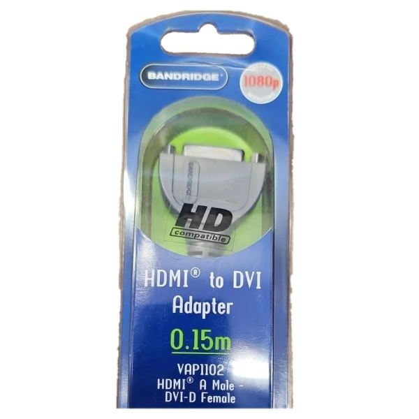 Adaptér HDMI – DVI-D Bandridge VAP1102, 0,15 m (HDMI A samec / DVI-D samice)