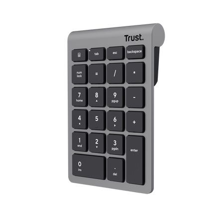 Trust Xalas Wireless numpad/Bezdrátová USB/Stříbrná