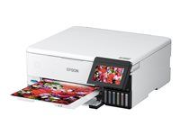 Multifunkční tiskárna - barva - tryskový - plnitelný - A4/Letter (média) - až 16 stran/min. (tisk) - USB, LAN, Wi-Fi(ac), hostitel USB - bílá