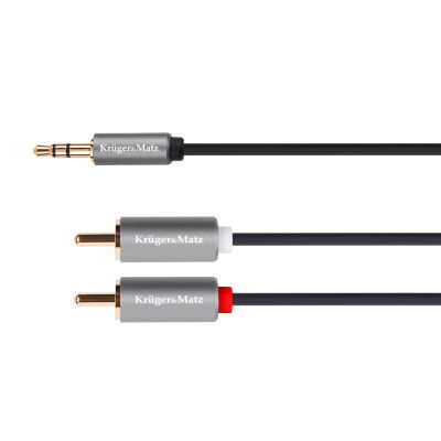 Kabel Jack 3.5mm stereo/2x Cinch 1,8 m KRUGER & MATZ KM1214 Basic