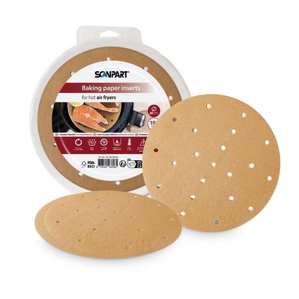 ScanPart perforovaný papír do horkovzdušné fritézy 20 cm, 100 ks
