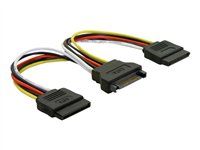 Elektrický kabel - SATA napájení (M) do SATA napájení (F) - 15 cm - přímý konektor - pro Delock PCI Express Card