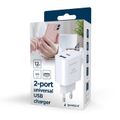 GEMBIRD TA-UC-2AC12-01, Nabíječka, USB/USB-C, 12W