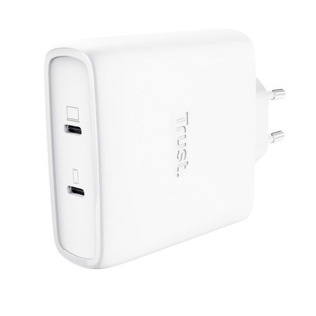 Trust maxo 100W 2P usb-c gan charger wht