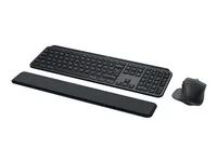 Sada klávesnice a myši - podsvícená - bezdrátový - Bluetooth LE - AZERTY - francouzská - klávesový spínač: Scissor-Key - grafit - s Palm Rest