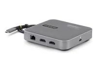 Apple M1/M2 Dual Display compatible - DisplayLink Cert Dual 4K 60Hz HDMI 2.0b - 1xA/1xC USB 3.2 10Gbps hub | 100W PD charging - Type-C Mini docking station - Power adapter/bus powered - Win/Chrome/macOS - Dokovací stanice - USB-C / USB4 / Thunderbolt 3 / Thunderbolt 4 - 2 x HDMI - 1GbE