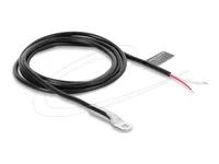 Delock - Kabel teplotního senzoru - kroužkový terminál M4 do obnažený drát - 1 m - kulatý - cerná