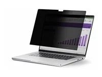 Filtr pro zvýšení soukromí k notebooku (horizontální) - dvoucestné - odstranitelné - lepicí, závěsné záložky, otočné závěsy - 13.3" - černá