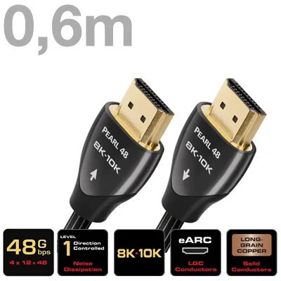 AUDIOQUEST Pearl 48G, Kabel HDMI 2.1 10K M/M 0.6m