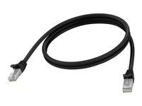 Vision - Sítový kabel - RJ-45 (M) do RJ-45 (M) - 1 m - 6.2 mm - STP - CAT 6a - lisovaný, provedení bez hrbolku - cerná