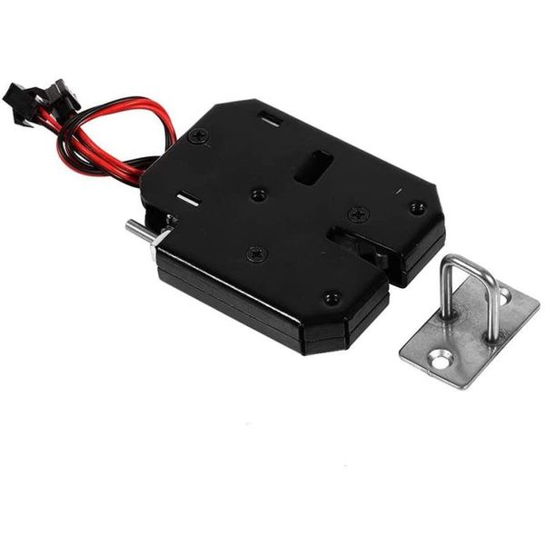 Elektrický zámek XG-07C 12VDC 1,8A černý s ovládacím kontaktem