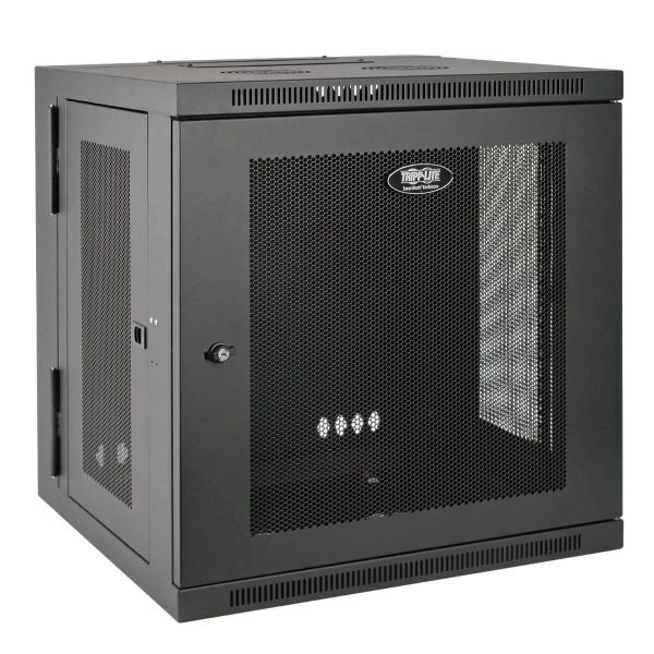 Skříň SmartRack 10U, Š=600mm, Hl=550mm, hloubka pro přepínače, montáž na stěnu