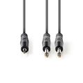 Kabel Jack 3,5mm konektor/2x Jack 6,35mm konektor 5m NEDIS COTH23200GY50