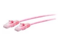 Pink - Patch kabel - RJ-45 (M) do RJ-45 (M) - 7.6 m - 4.8 mm - UTP - CAT 6a - lisovaný, provedení bez hrbolků - růžová