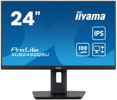 iiyama ProLite/XUB2492QSU-B1/23,8"/IPS/QHD/100Hz/0,5ms/Black/3R