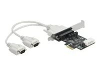 Sériový adaptér - PCIe 2.0 nízký profil - RS-232 x 2 - černá