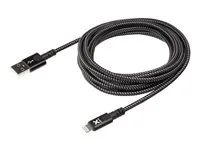 Kabel Lightning - USB s piny (male) do Lightning s piny (male) - 3 m - černá