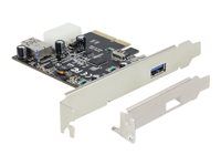 USB adaptér - PCIe 3.0 x4 nízký profil - USB 3.1 x 1 + USB 3.1 (interní) x 1