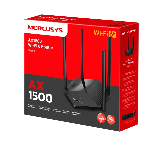 MERCUSYS MR60X, AX1500 WiFi 6 Router