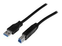 USB 3 Cable - 1x USB 3.0 A (M), 1x USB 3.0 B (M) - 2 meter, Black (USB3CAB2M) - Kabel USB - USB Type B (M) do USB typ A (M) - USB 3.0 - 2 m - lisovaný - černá - pro P/N: KITBXDOCKPEU, KITBXDOCKPNA, KITBXDOCKPUK, SV231HU34K6, SV231QDPU34K, SV431HU34K6