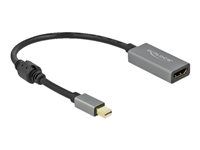 Kabel adaptéru - DisplayPort s piny (male) do HDMI se zdířkami (female) - 20 cm - šedá, černá - aktivní