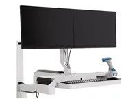 Upevňovací komponent (oblouk) - pro 2 LCD displeje - bílá - velikost obrazovky: až 24"