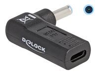 Delock - Adaptér napájení - USB-C (F) do DC jack 4,5 x 3,0 mm (M) - 19.5 V - 3 A - úhlový - černá